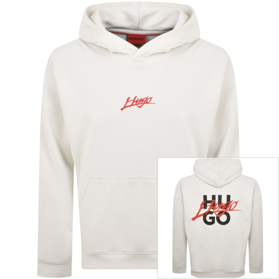 Hugo Diogolong Hoodie Off White male XX Large